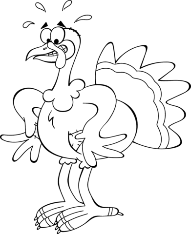 Cash Strapped Turkey Coloring Page